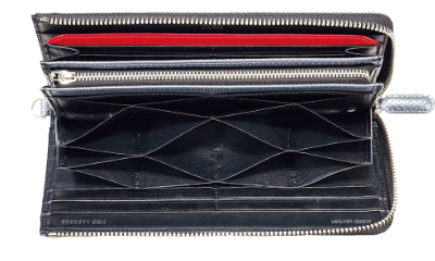 Saal(サール) Long zip-around wallet HONEYCELL® No.3948-09 開き